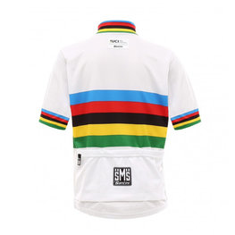 SANTINI jersey de manga corta - UCI KIDS - multicolor/blanco