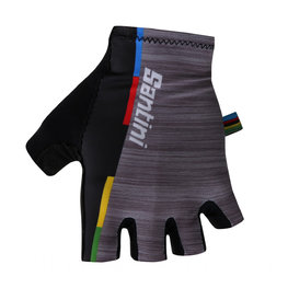 SANTINI guantes de dedos cortos - UCI RAINBOW - gris