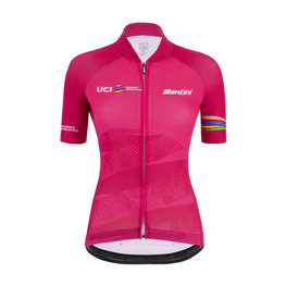 SANTINI jersey de manga corta - UCI WORLD LADY - púrpura