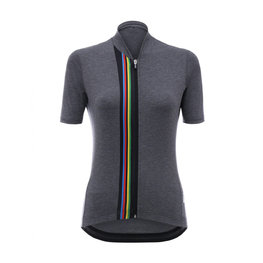 SANTINI jersey de manga corta - UCI RAINBOW LADY - gris