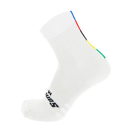 SANTINI calcetines clásicos - UCI RAINBOW - blanco