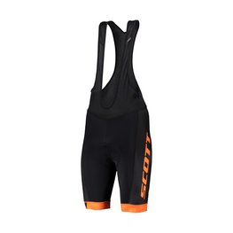 SCOTT pantalones cortos de tirantes - RC TEAM - negro/naranja