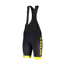 SCOTT pantalones cortos de tirantes - RC TEAM - negro/amarillo
