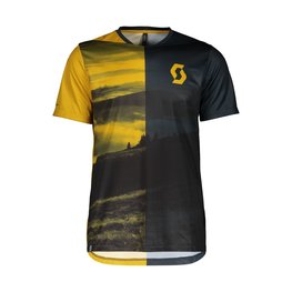 SCOTT Camiseta de manga corta - TRAIL FLOW - azul/amarillo