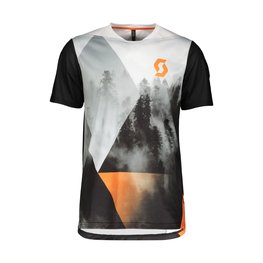 SCOTT Camiseta de manga corta - TRAIL FLOW PRO - blanco/naranja/negro