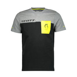 SCOTT Camiseta de manga corta - FACTORY TEAM - negro/gris/amarillo
