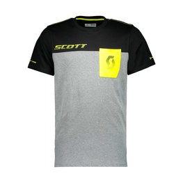 SCOTT Camiseta de manga corta - FACTORY TEAM - amarillo/gris/negro