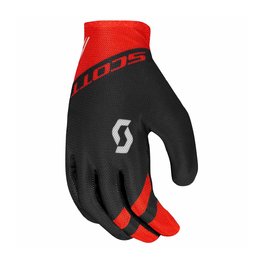SCOTT guantes de dedos largos - RC TEAM LF - negro/rojo