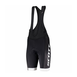 SCOTT pantalones cortos de tirantes - RC TEAM - negro/blanco