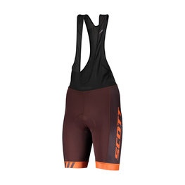 SCOTT pantalones cortos de tirantes - RC TEAM - naranja/rojo