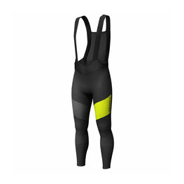 SCOTT pantalones largos con tirantes - RC WARM WB - negro/amarillo