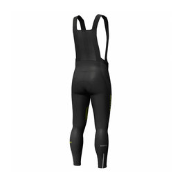 SCOTT pantalones largos con tirantes - RC WARM WB - negro/amarillo