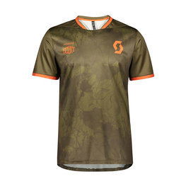 SCOTT jersey de manga corta - TRAIL FLOW - verde/naranja