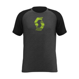 SCOTT Camiseta de manga corta - 10 ICON RAGLAN - negro/gris