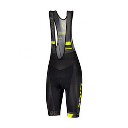 SCOTT pantalones cortos de tirantes - RC TEAM ++ - negro/amarillo