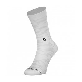 SCOTT calcetines clásicos - TRAIL CAMO CREW - blanco/negro