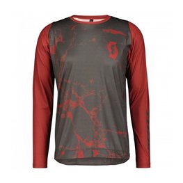 SCOTT maillot de verano de manga larga - TRAIL VERTIC LS - gris/rojo