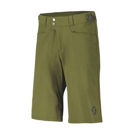 SCOTT pantalones cortos sin tirantes - TRAIL FLOW W/PAD - verde