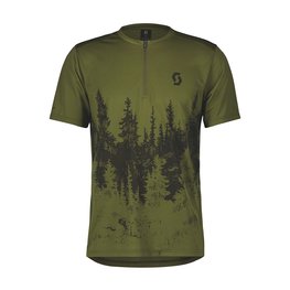 SCOTT jersey de manga corta - TRAIL FLOW ZIP SS - verde