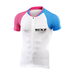 SIX2 jersey de manga corta - BIKE3 ULTRALIGHT - rosa/azul/blanco