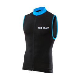 SIX2 maillot sin mangas - BIKE2 STRIPES - azul/negro