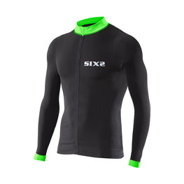 SIX2 maillot de verano de manga larga - BIKE4 STRIPES - verde/negro