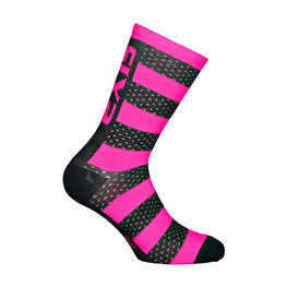 SIX2 calcetines clásicos - LUXURY MERINO - rosa/negro