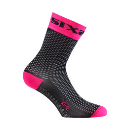 SIX2 calcetines clásicos - SHORT S - negro/rosa