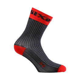 SIX2 calcetines clásicos - SHORT S - negro/rojo