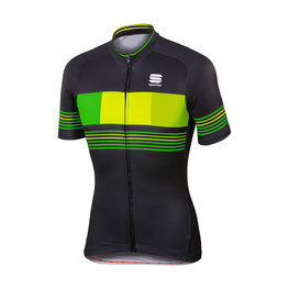 SPORTFUL jersey de manga corta - STRIPE - negro/amarillo