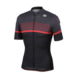 SPORTFUL jersey de manga corta - FREQUENCE - negro/rojo/gris