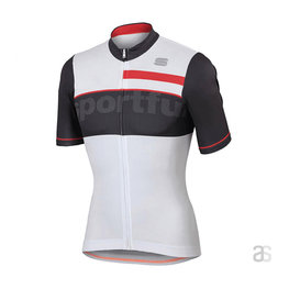 SPORTFUL jersey de manga corta - SQUADRA CORSE - rojo/blanco/gris