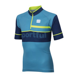 SPORTFUL jersey de manga corta - SQUADRA CORSE KIDS - azul claro/amarillo/azul