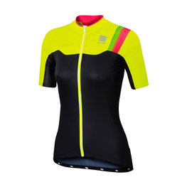 SPORTFUL jersey de manga corta - BODYFIT PRO LADY - negro/amarillo