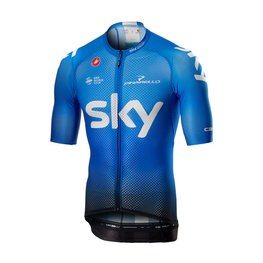 CASTELLI jersey de manga corta - TEAM SKY 2019 - blanco/azul claro/negro