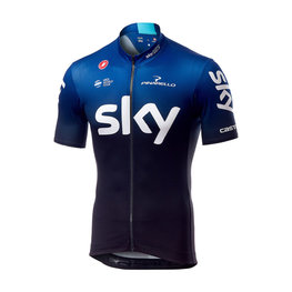 CASTELLI jersey de manga corta - TEAM SKY FAN 2019  - negro/azul/blanco