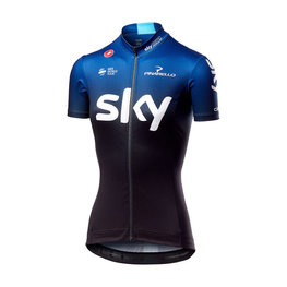 CASTELLI jersey de manga corta - TEAM SKY FAN 2019 - blanco/negro/azul