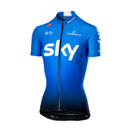 CASTELLI jersey de manga corta - TEAM SKY FAN 2019 - azul claro/blanco/negro