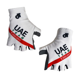 guantes de dedos cortos - UAE 2019  - blanco/rojo
