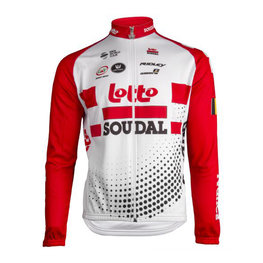 maillot de verano de manga larga - LOTTO SOUDAL 19 SMR - blanco/rojo