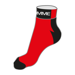 calcetines de tobillo - COOLMAX - rojo/negro