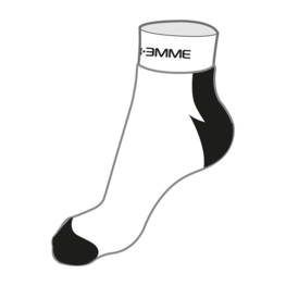 calcetines de tobillo - COOLMAX - negro/blanco