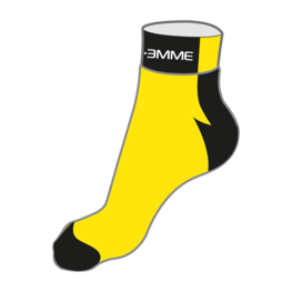 calcetines de tobillo - COOLMAX - negro/amarillo